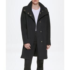 Cole Haan Wool Blend Funnel Collar Coat - Size 6